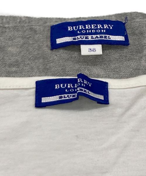 BURBERRY BLUE LABEL（バーバリー ブルー レーベル）BURBERRY BLUE LABEL (バーバリー ブルー レーベル) キャミソールセットカシュクールニット グレー サイズ:38の古着・服飾アイテム