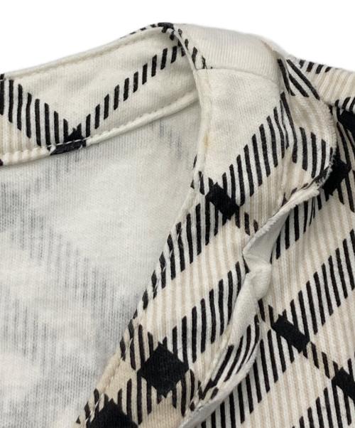 BURBERRY BLUE LABEL（バーバリー ブルー レーベル）BURBERRY BLUE LABEL (バーバリー ブルー レーベル) ノバチェックカットソー ホワイト×ブラック サイズ:38の古着・服飾アイテム