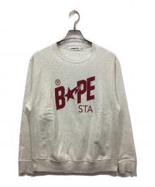 A BATHING APE（アベイシングエイプ）の古着「BAPE STA LOGO CREWNECK」｜グレー