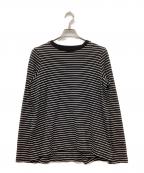 MUSE de Deuxieme Classeミューズ ドゥーズィエム クラス）の古着「Primewool jersey Tシャツ」｜ブラック×ホワイト