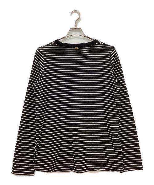 MUSE de Deuxieme Classe（ミューズ ドゥーズィエム クラス）MUSE de Deuxieme Classe (ミューズ ドゥーズィエム クラス) Primewool jersey Tシャツ ブラック×ホワイト サイズ:FREEの古着・服飾アイテム