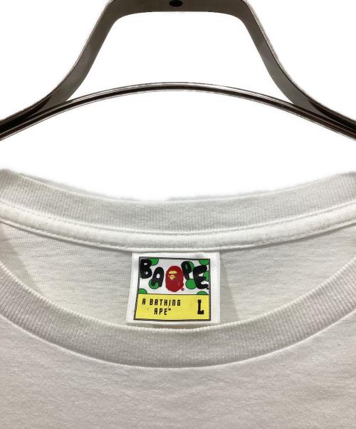 A BATHING APE（アベイシングエイプ）A BATHING APE (アベイシングエイプ) プリントTシャツ ホワイト サイズ:Lの古着・服飾アイテム