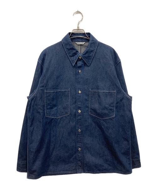 AURALEE（オーラリー）AURALEE (オーラリー) HARD TWIST LIGHT DENIM SHIRTS BLOUSON インディゴ サイズ:4の古着・服飾アイテム