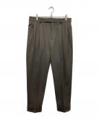 :colonコロン）の古着「WoolTwill 2Pleated PT」｜カーキ