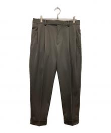 :colon（コロン）の古着「WoolTwill 2Pleated PT」｜カーキ