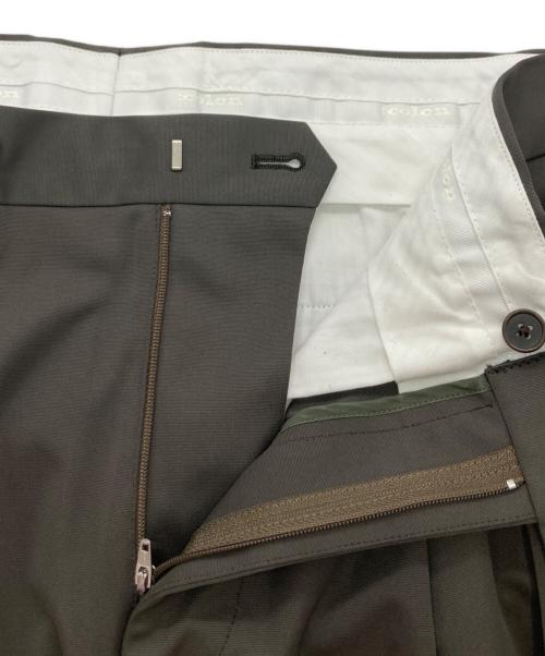 :colon（コロン）:colon (コロン) WoolTwill 2Pleated PT カーキ サイズ:3の古着・服飾アイテム