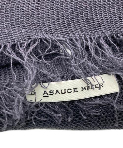 ASAUCE MELER（アソースメレ）ASAUCE MELER (アソースメレ) リネンストール ネイビーの古着・服飾アイテム