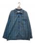 WORKERS（ワーカーズ）の古着「Open Collar Shirt Broadcloth Madras」｜ブルー
