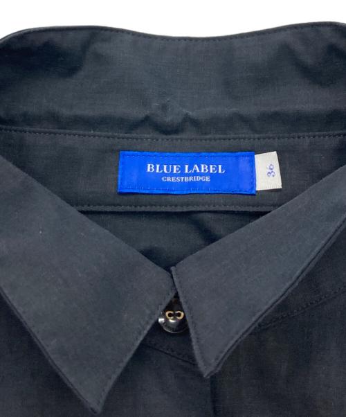 BLUE LABEL CRESTBRIDGE（ブルーレーベルクレストブリッジ）BLUE LABEL CRESTBRIDGE (ブルーレーベルクレストブリッジ) ベルト付きノースリーブワンピース ネイビー サイズ:36の古着・服飾アイテム