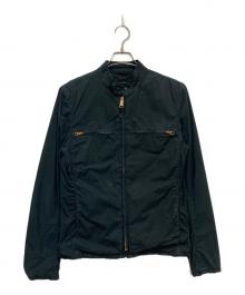 POLO JEANS（ポロジーンズ）の古着「シングルライダースジャケット」｜ネイビー