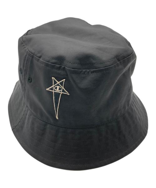 RICK OWENS（リックオウエンス）RICK OWENS (リックオウエンス) Champion (チャンピオン) NYLON GILLIGAN BUCKET HAT ブラックの古着・服飾アイテム