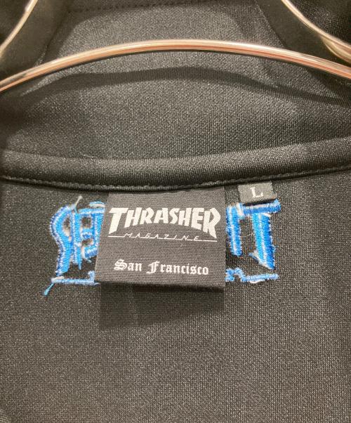 THRASHER（スラッシャー）THRASHER (スラッシャー) ファイヤーパターントラックジャケット ブラック サイズ:Lの古着・服飾アイテム