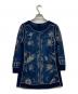VIVIENNE TAM (ヴィヴィアンタム) 総柄パワーネットブラウス ブルー：10000円