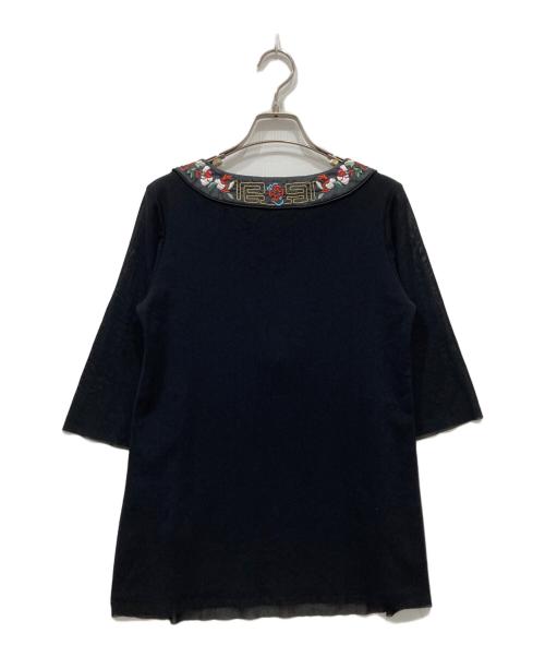 VIVIENNE TAM（ヴィヴィアンタム）VIVIENNE TAM (ヴィヴィアンタム) チャイナデザインブラウス ブラックの古着・服飾アイテム