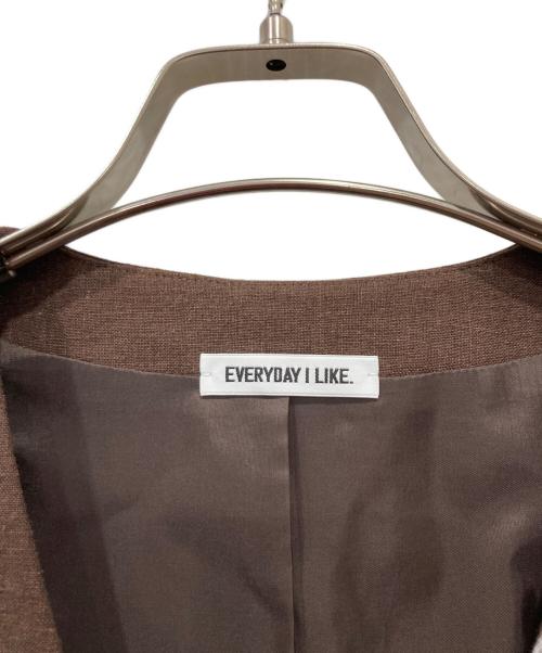EVERYDAY I LIKE.（エヴリデイ アイ ライク）EVERYDAY I LIKE. (エヴリデイ アイ ライク) リネンベスト ブラウン サイズ:FREEの古着・服飾アイテム