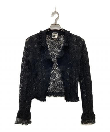 中古・古着通販】CHANEL (シャネル) レースジャケット ブラック サイズ