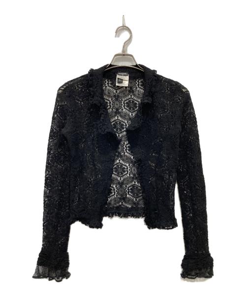 CHANEL（シャネル）CHANEL (シャネル) レースジャケット ブラック サイズ:38の古着・服飾アイテム
