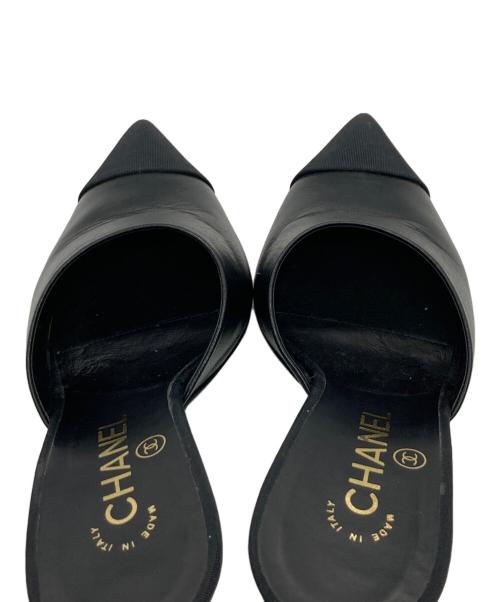 CHANEL（シャネル）CHANEL (シャネル) パールヒール ミュール ブラック サイズ:36Cの古着・服飾アイテム