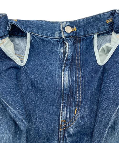 JOHN LAWRENCE SULLIVAN（ジョン ローレンス サリバン）JOHN LAWRENCE SULLIVAN (ジョン ローレンス サリバン) WASHED DENIM SUPER WIDE PANTS ブルー サイズ:44の古着・服飾アイテム