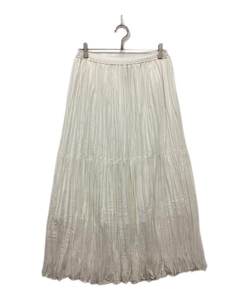 BALLSEY（ボールジィ）BALLSEY (ボールジィ) ランダムプリーツスカート ホワイト サイズ:FREEの古着・服飾アイテム