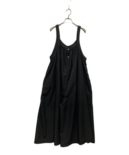 BEARDSLEY（ビアズリー）BEARDSLEY (ビアズリー) ボリュームも楽しみたい、前後で使える》ギャザーサロペット ブラック サイズ:Freeの古着・服飾アイテム