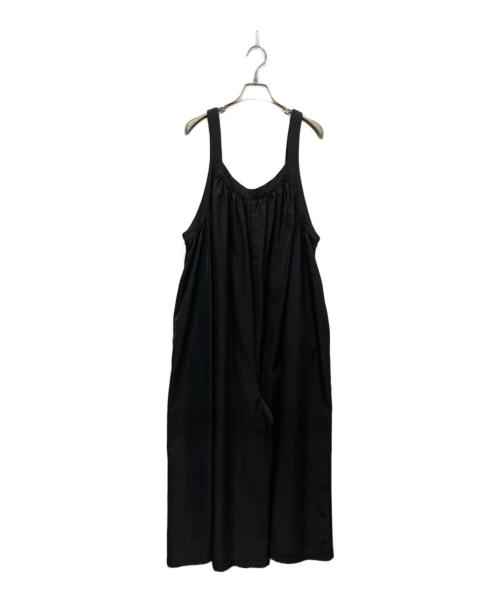 BEARDSLEY（ビアズリー）BEARDSLEY (ビアズリー) ボリュームも楽しみたい、前後で使える》ギャザーサロペット ブラック サイズ:Freeの古着・服飾アイテム