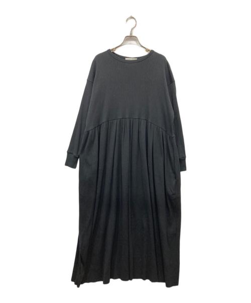 BEARDSLEY（ビアズリー）BEARDSLEY (ビアズリー) ギャザーワンピース ブラック サイズ:FREEの古着・服飾アイテム