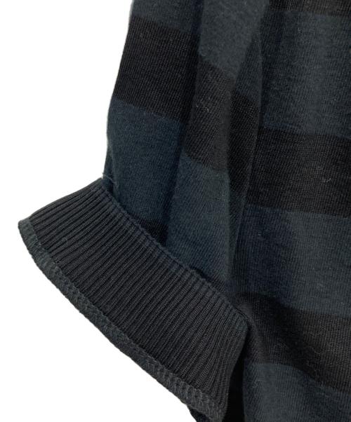BURBERRY LONDON（バーバリーロンドン）BURBERRY LONDON (バーバリーロンドン) ボーダーアンサンブルカーディガン ブラック×ネイビー サイズ:38の古着・服飾アイテム