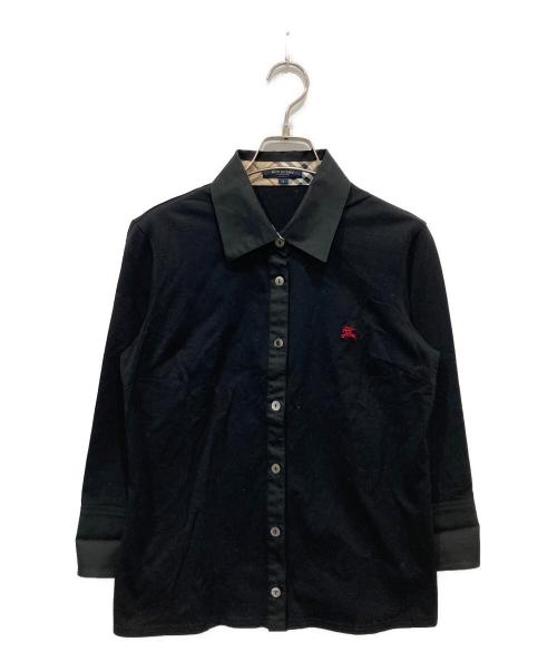 BURBERRY LONDON（バーバリーロンドン）BURBERRY LONDON (バーバリーロンドン) ノバチェック袖シャツ ブラック×ベージュ サイズ:2の古着・服飾アイテム
