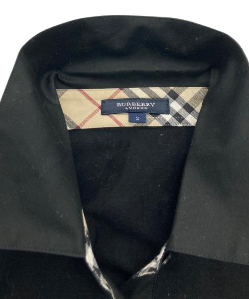 BURBERRY LONDON（バーバリーロンドン）BURBERRY LONDON (バーバリーロンドン) ノバチェック袖シャツ ブラック×ベージュ サイズ:2の古着・服飾アイテム