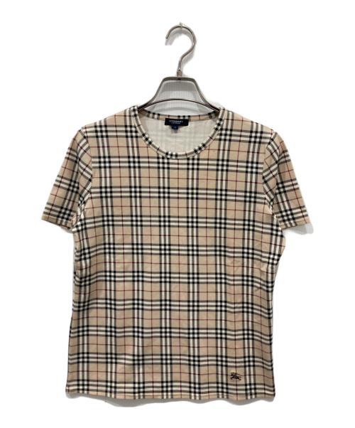 BURBERRY LONDON（バーバリーロンドン）BURBERRY LONDON (バーバリーロンドン) ノバチェックカットソー ベージュ サイズ:2の古着・服飾アイテム