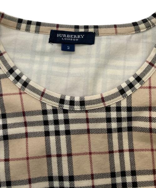 BURBERRY LONDON（バーバリーロンドン）BURBERRY LONDON (バーバリーロンドン) ノバチェックカットソー ベージュ サイズ:2の古着・服飾アイテム