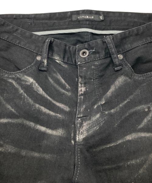 CIVARIZE（シヴァーライズ）CIVARIZE (シヴァーライズ) コーティングスキニーデニムパンツ ブラック サイズ:46の古着・服飾アイテム
