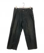 AURALEEオーラリー）の古着「FINX MOLESKIN WIDE PANTS」｜ブラック