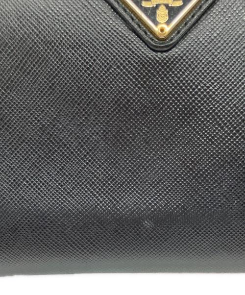 PRADA（プラダ）PRADA (プラダ) ラウンドファスナー財布 ブラックの古着・服飾アイテム