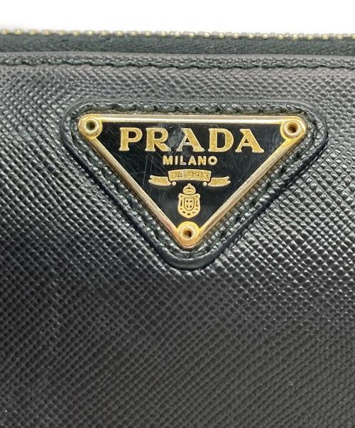 PRADA（プラダ）PRADA (プラダ) ラウンドファスナー財布 ブラックの古着・服飾アイテム