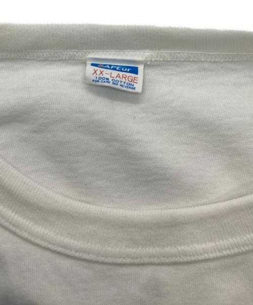 SAPEur（サプール）SAPEur (サプール) MASATOSHI HAMADA (マサトシ ハマダ) プレジデント ７分丈Tシャツ ホワイト×グリーン サイズ:XXLの古着・服飾アイテム