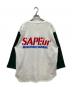 SAPEur (サプール) MASATOSHI HAMADA (マサトシ ハマダ) プレジデント ７分丈Tシャツ ホワイト×グリーン サイズ:XXL：7000円