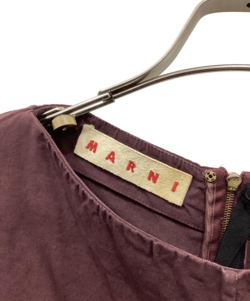 MARNI（マルニ）MARNI (マルニ) 半袖ブラウス ワインレッド サイズ:36の古着・服飾アイテム