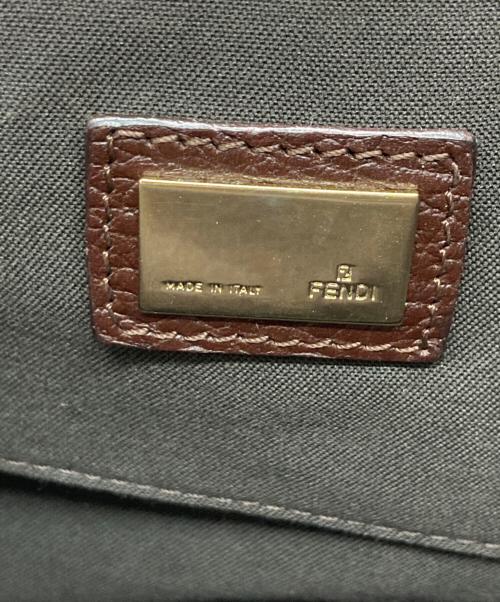 FENDI（フェンディ）FENDI (フェンディ) ズッキーノ ハンドバッグ カーキ×ピンクの古着・服飾アイテム