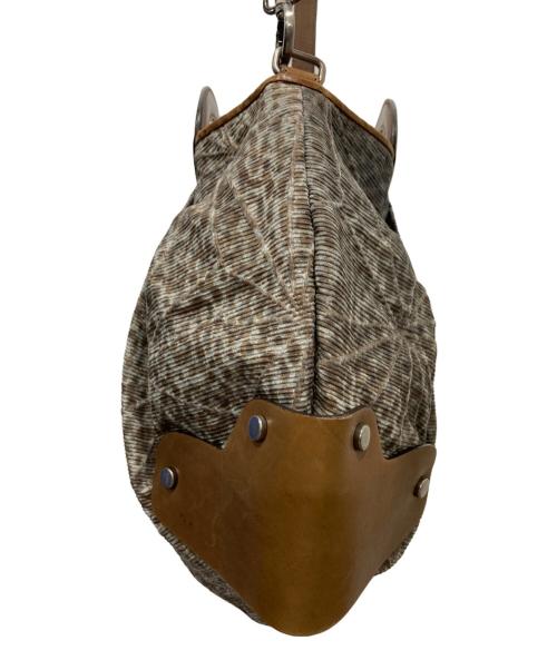 MARNI（マルニ）MARNI (マルニ) バルーンショルダーバッグ グレー×ブラウンの古着・服飾アイテム