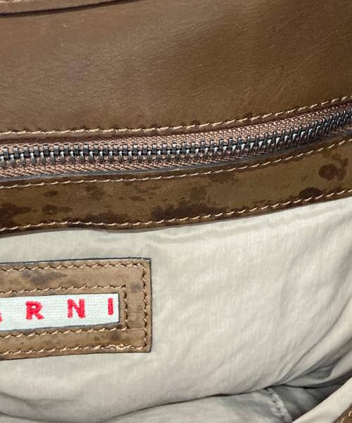 MARNI（マルニ）MARNI (マルニ) バルーンショルダーバッグ グレー×ブラウンの古着・服飾アイテム