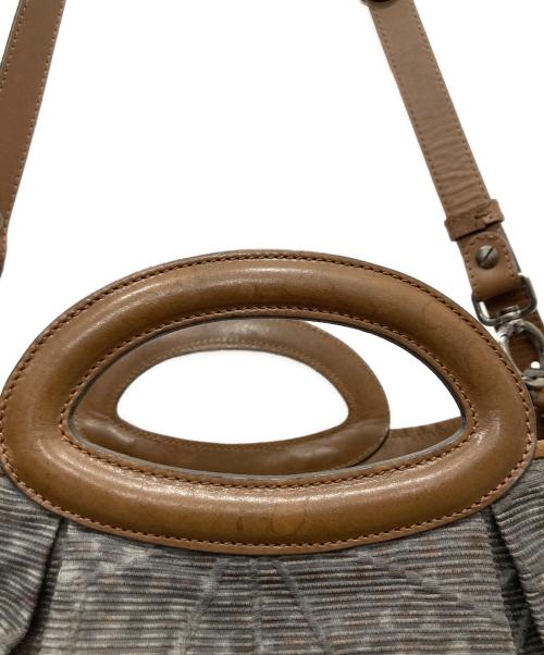 MARNI（マルニ）MARNI (マルニ) バルーンショルダーバッグ グレー×ブラウンの古着・服飾アイテム
