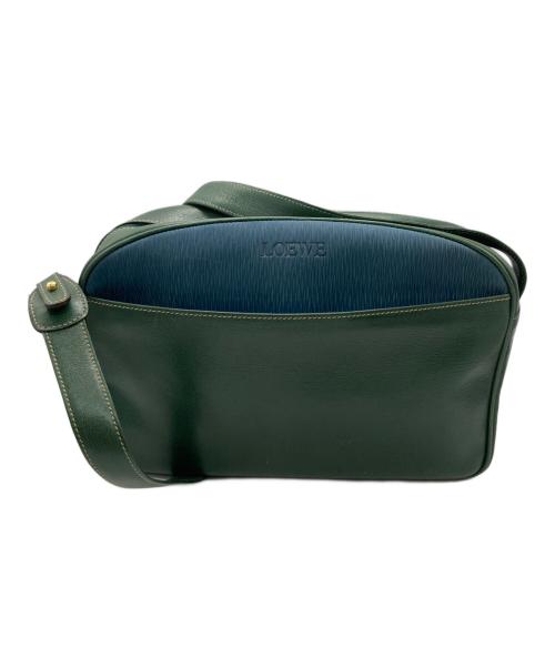 LOEWE（ロエベ）LOEWE (ロエベ) ベラスケス ショルダーバッグ グリーン×ブルーの古着・服飾アイテム