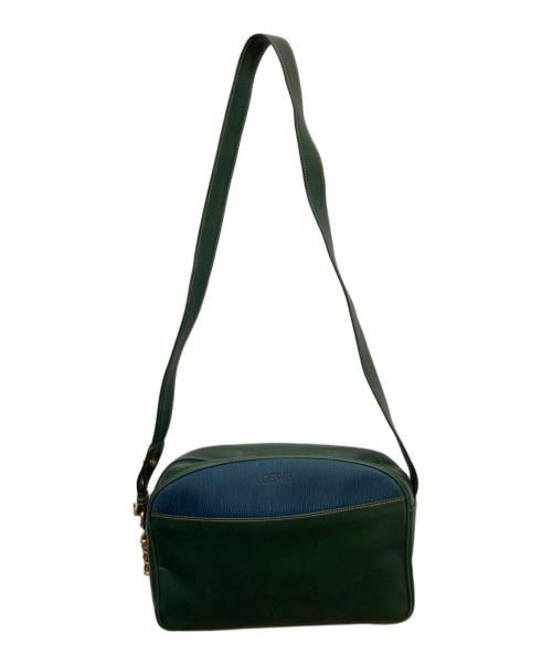 LOEWE（ロエベ）LOEWE (ロエベ) ベラスケス ショルダーバッグ グリーン×ブルーの古着・服飾アイテム