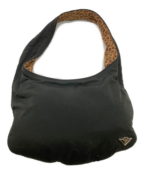 BOTTEGA VENETA（ボッテガベネタ）BOTTEGA VENETA (ボッテガベネタ) リバーシブルワンショルダーバッグ ブラック×ブラウンの古着・服飾アイテム