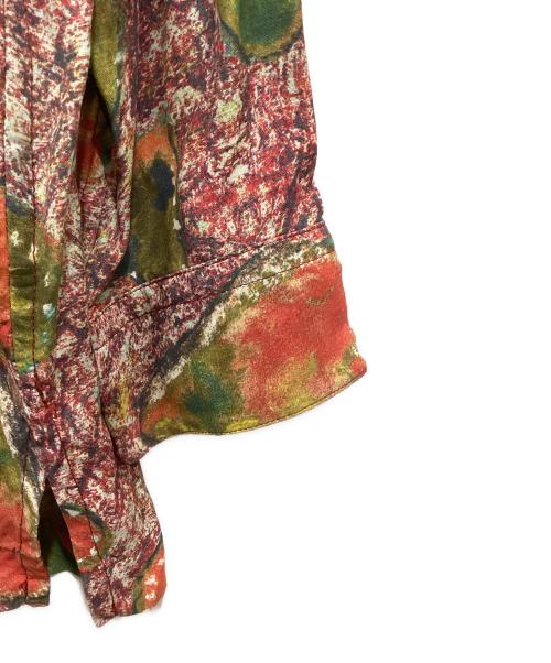 ISSEY MIYAKE（イッセイミヤケ）ISSEY MIYAKE (イッセイミヤケ) ハート柄レーヨンシャツ レッド サイズ:Sの古着・服飾アイテム