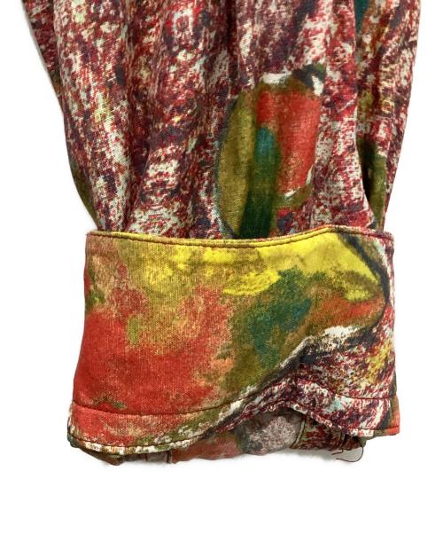 ISSEY MIYAKE（イッセイミヤケ）ISSEY MIYAKE (イッセイミヤケ) ハート柄レーヨンシャツ レッド サイズ:Sの古着・服飾アイテム