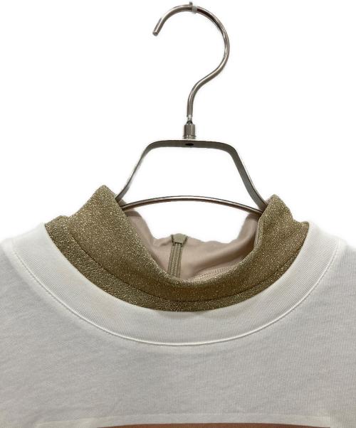 Ameri（アメリ）AMERI (アメリ) レイヤードカットソー ゴールド サイズ:FREEの古着・服飾アイテム