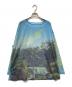 Ameri（アメリ）の古着「ILLUSTRATION PRINT SHEER TOP」｜ブルー